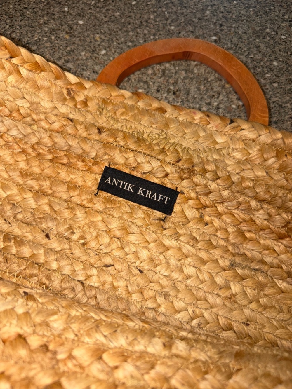 Antik Kraft Juhi Flower Jute Tote - Picture 2 of 5